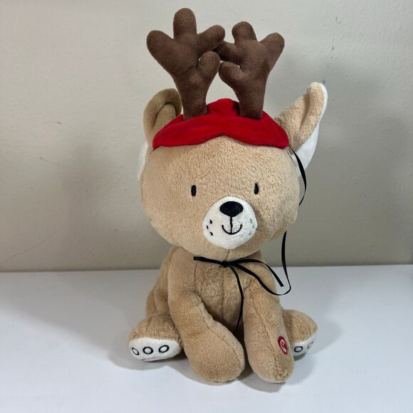 Hallmark Reindeer Musical Plush Stuffed Animal Retired Medium Size 14" Tall - Picture 2 of 4